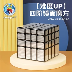 Shengshou 4x4 Cubo de espejo Cubo mágico de velocidad sin pegatinas juguetes profesionales Fidget espejo Sengso 4x4 Cubo mágico rompecabezas