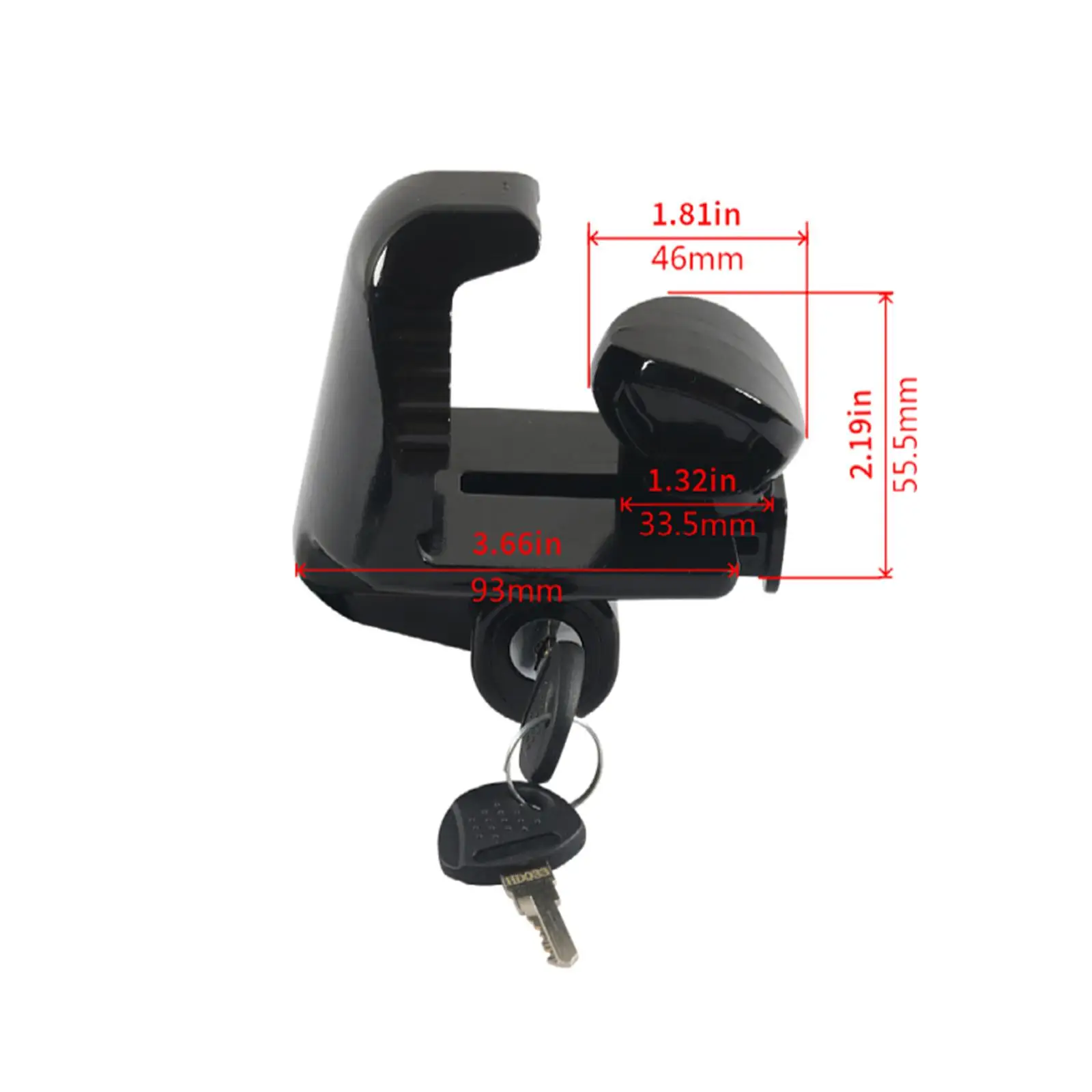 

Universal Rear Bumper Trailer Hitch Lock Aluminum Alloy Anti-theft Tow Hook Securing Device for Truck RV Travel Accessories