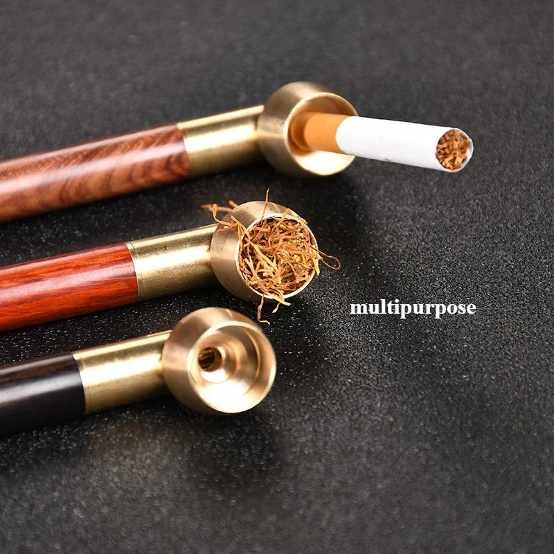 Vintage Classic pipe high-end Rosewood Redwood Smoking Pipe High quality Pure copper Dual use Cigarette tube Men Gift