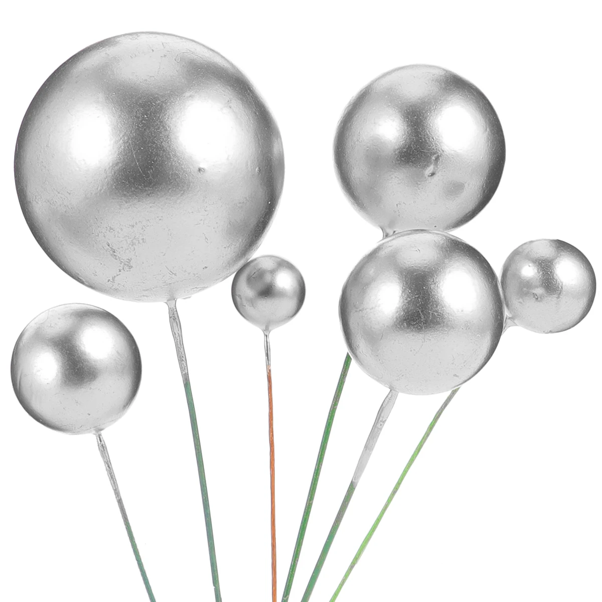

30 pcs Foam Ball Ornament Cake Decorative Props Ball Shape Dessert Ornament Wedding Birthday Lightweight Plastic