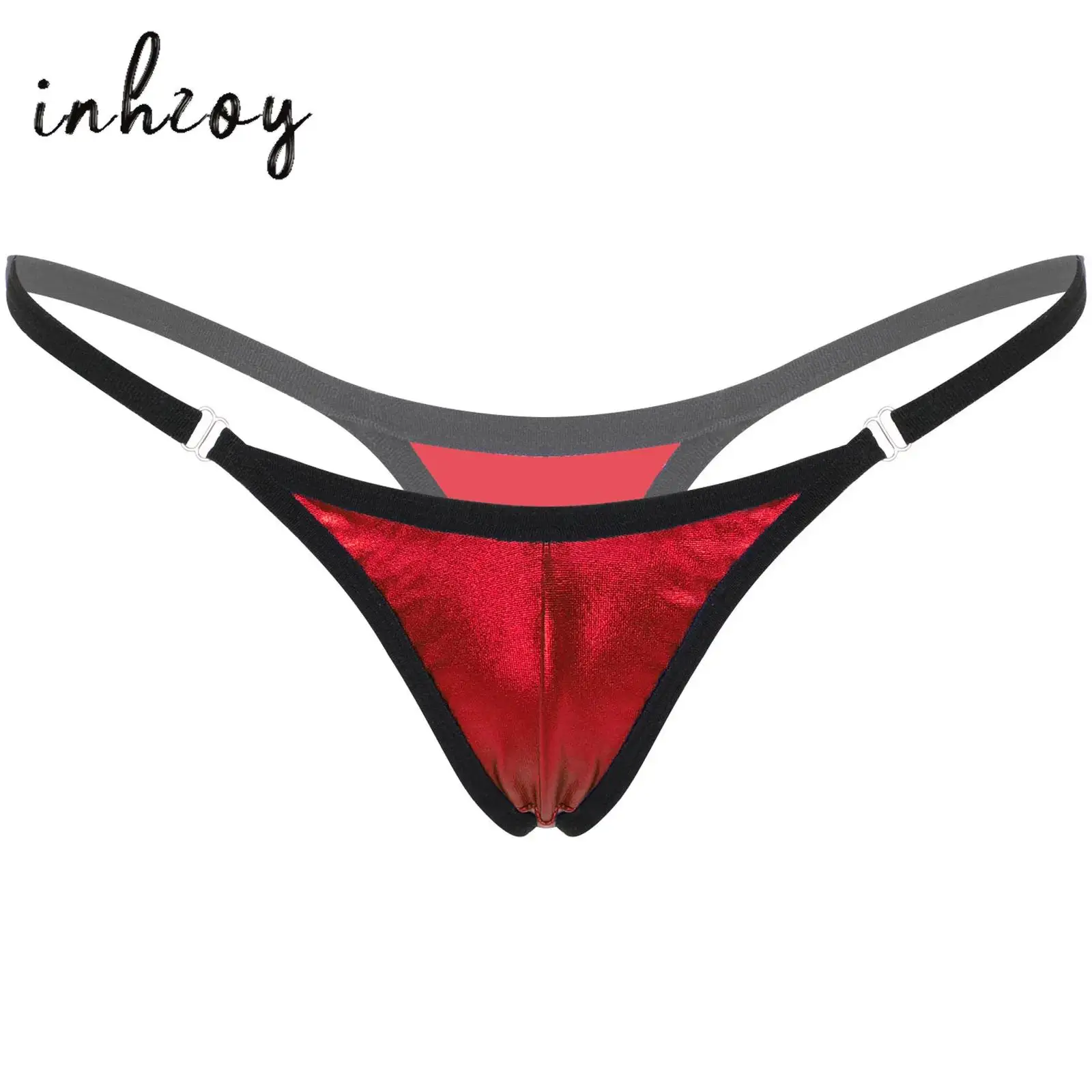 Womens Sexy Lingerie Low Rise Metallic Glossy Micro Bikini Thong Underwear Wetlook Mini T-back G-string Panties Briefs Swimsuit