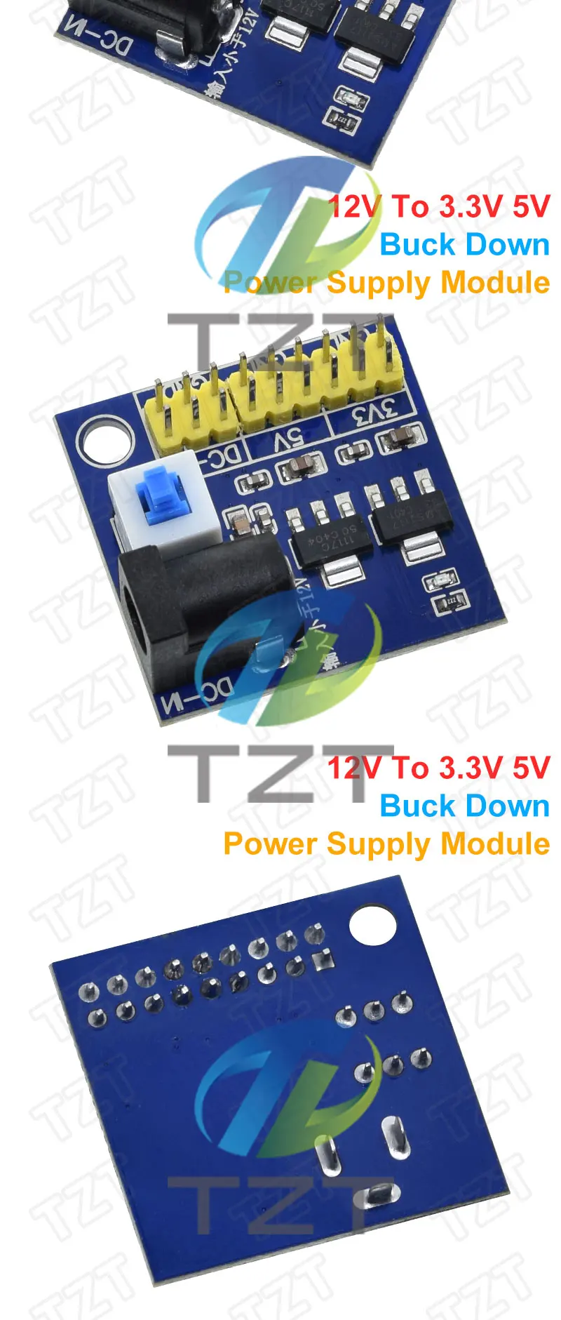 TZT 1/3/5PCS DC-DC 12V auf 3,3V 5V Abwärtswandler-Netzteilmodul für Arduino – Detail 4