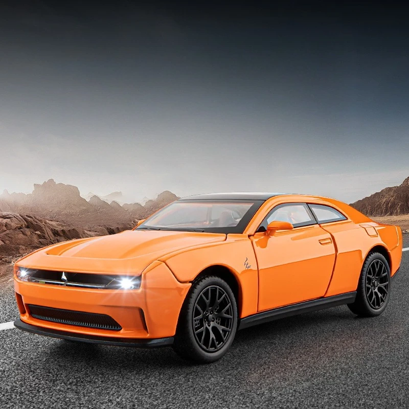 

1:32 New Energy Hellcat Simulation Alloy Sports Car Model Sound and Light Pull Back Toy Car Ornament