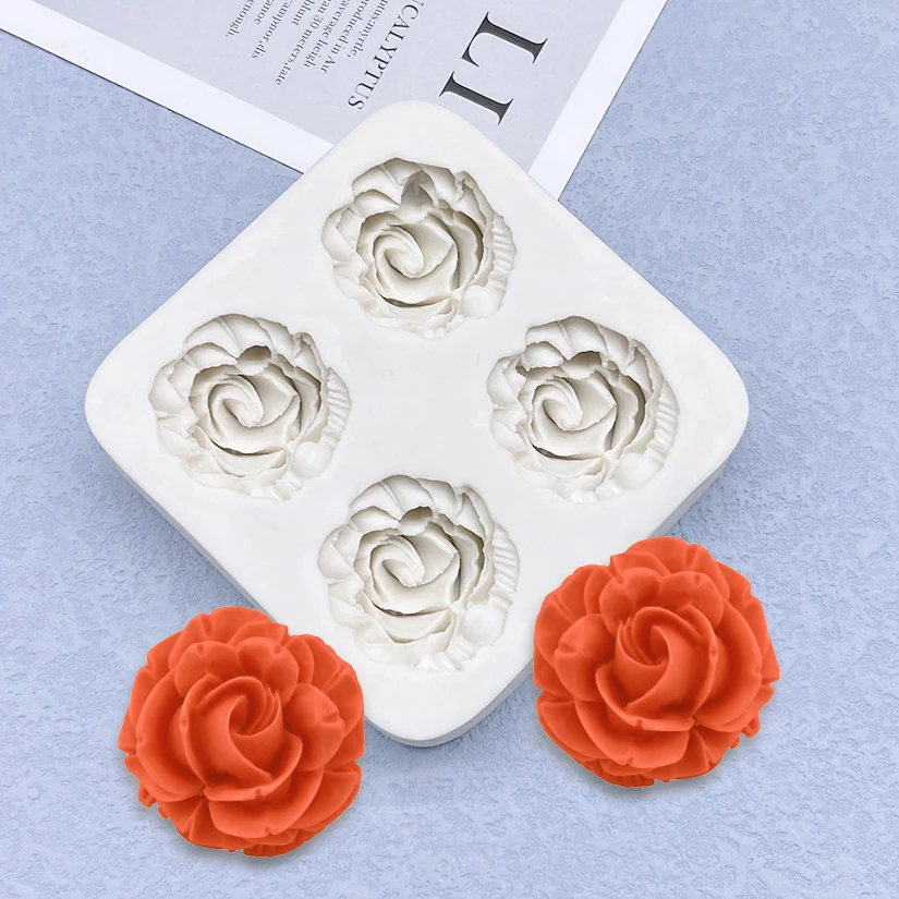 

Rose Flower Silicone Mold Sugarcraft Cupcake Baking Mold Fondant Cake Decorating Tools Resin Tools