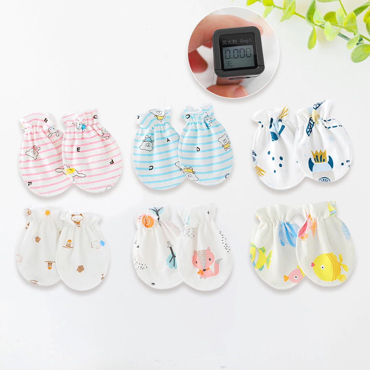 0-1Year Baby Protective Gloves Anti Scratch Face Newborn Mittens Boy Girl Thin Breathable Hand Protector Soft Cotton Kids Gloves