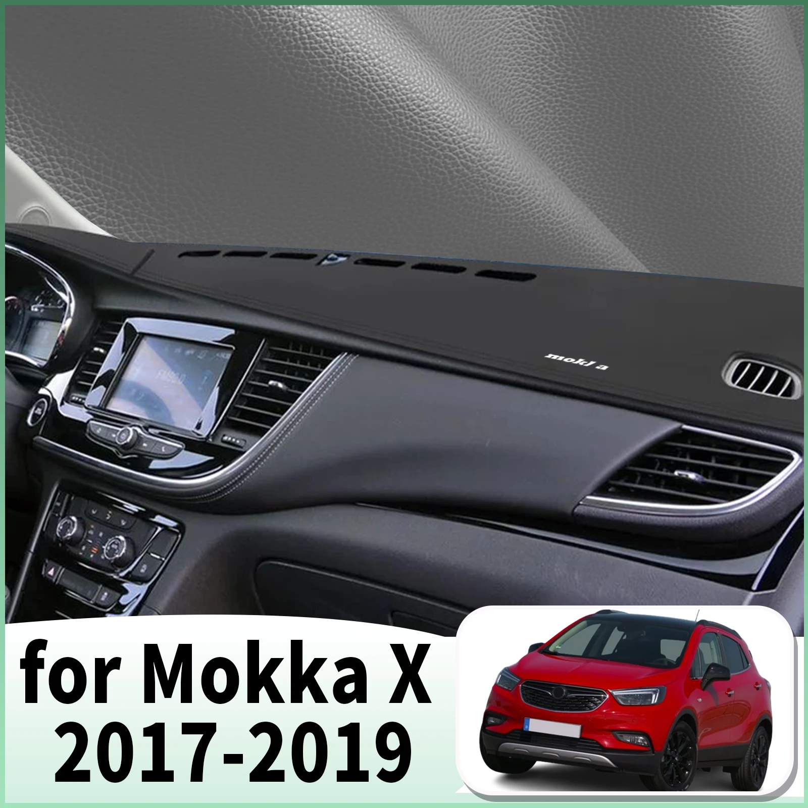 

fit for Opel Mokka Vauxhall Mokka X 2017-2019 Car Dashmat Accessories Dashboard Cover Pad DashMat Sunshade Protective Carpet