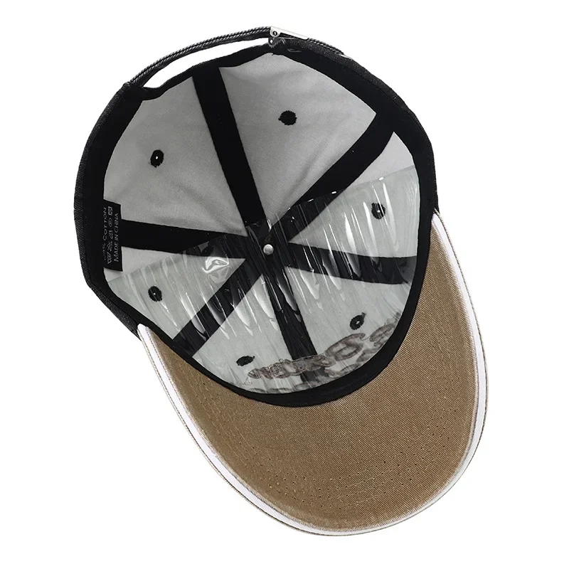 남성 힙합 레트로 빈티지 야구 모자, 와이드 브림 스냅백 모자, 여성용 데님 모자, 6 패널, 2024 신상 디자이너 Y2k
