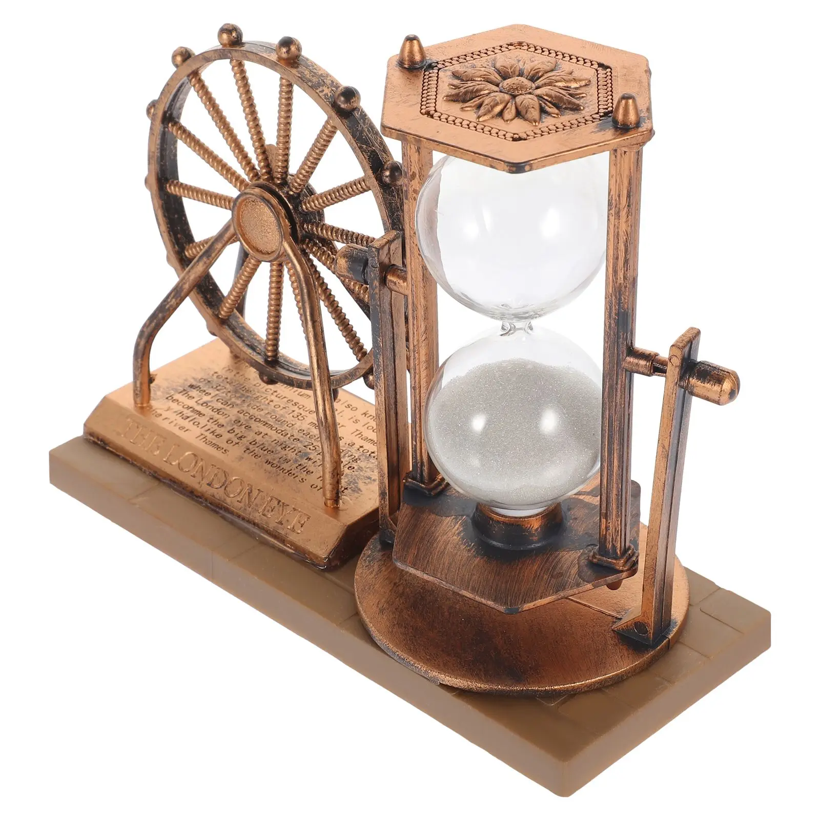 Ferris Wheel Timer Desktop Decor Vintage Home Office Supplies Golden Desktop Ferris Wheel Hourglass Color Gift Idea