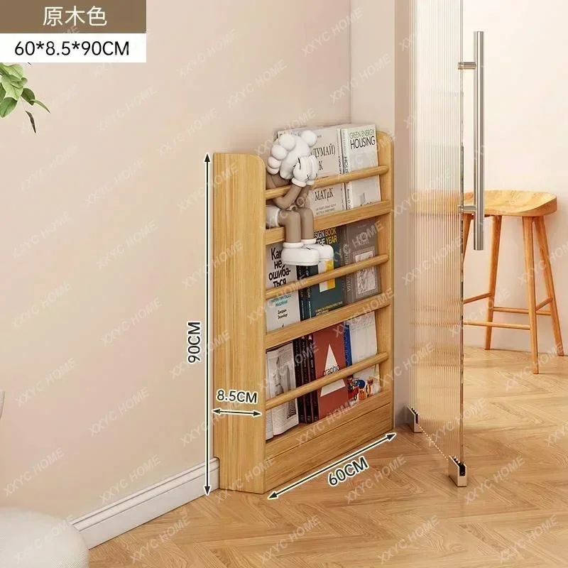 AASimple Aoliviya New Storage Cabinet Solid Wood Bookcase Bookshelf Children's Storage Cabinet Ultrathin Rack Cabinet Living Roo