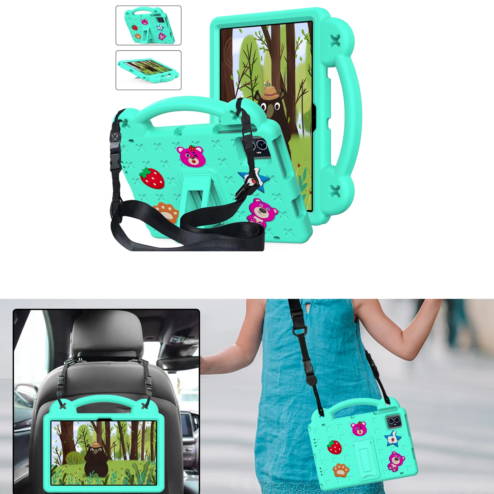 

Детский безопасный чехол для планшета с подставкой из ЭВА для Blackview MEGA 3 12 дюймов 2025 oscal Pad 15 10,36 дюйма Tab 11 wifi 2023 80 10,1 60 8,7