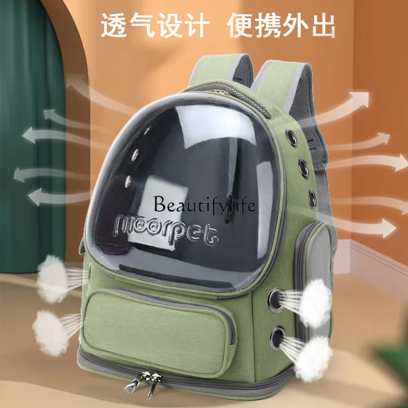 

Cat Bag Outdoor Portable Large Capacity Pet Backpack Cat Spring and Summer Backpack Portable Breathable Schoolbag