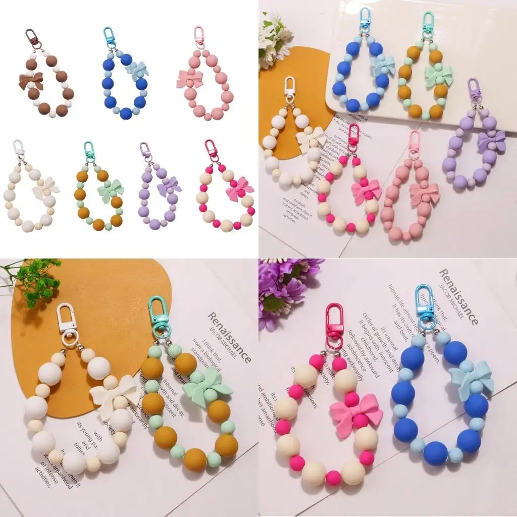 

Bowknot Keyring Beaded Pendant Car Chain Sweet Bows Keychain Bag Decoration 547A