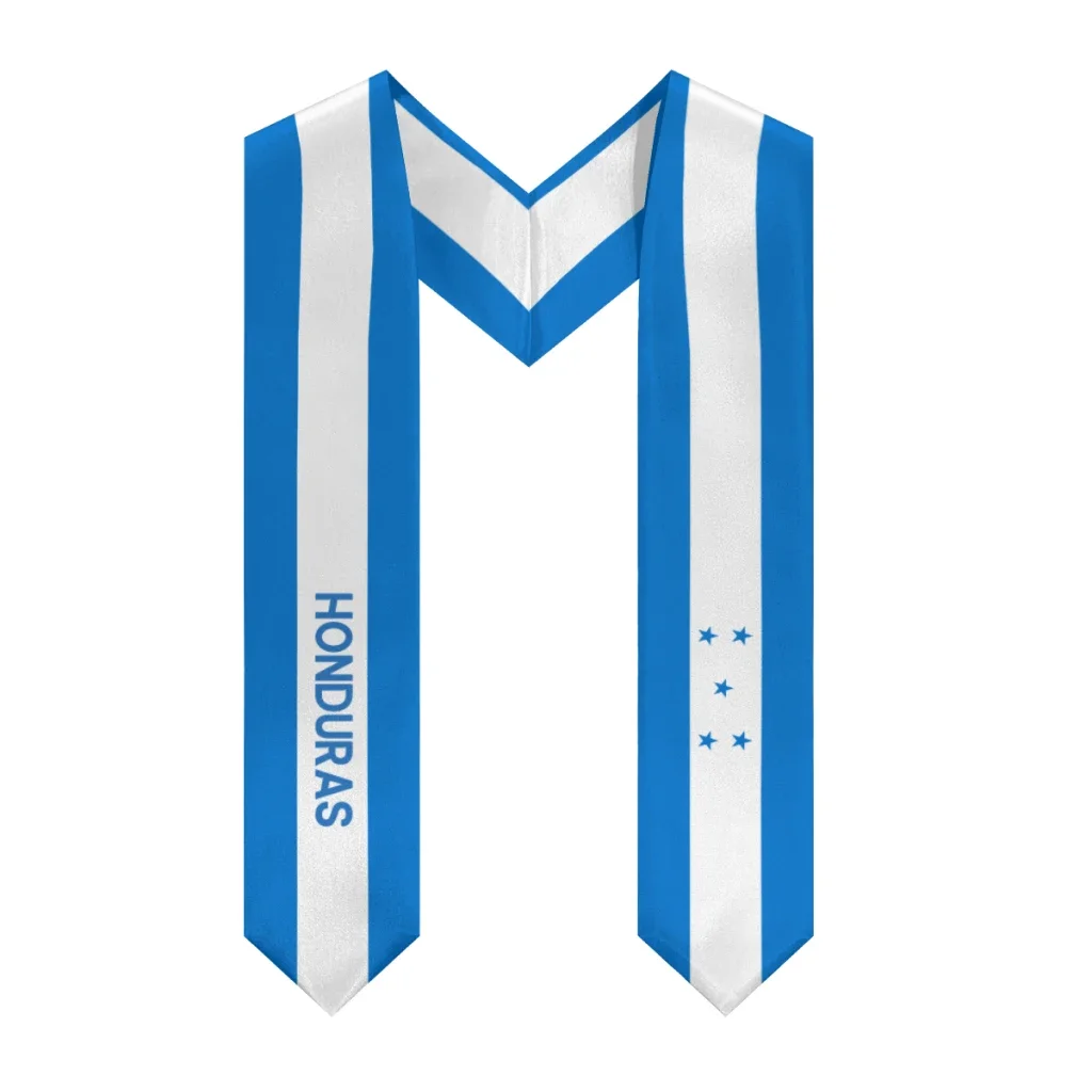 Customization More Design Graduation Shawl Honduras & United States Flag Stole Sash Honor Study Aboard International Students