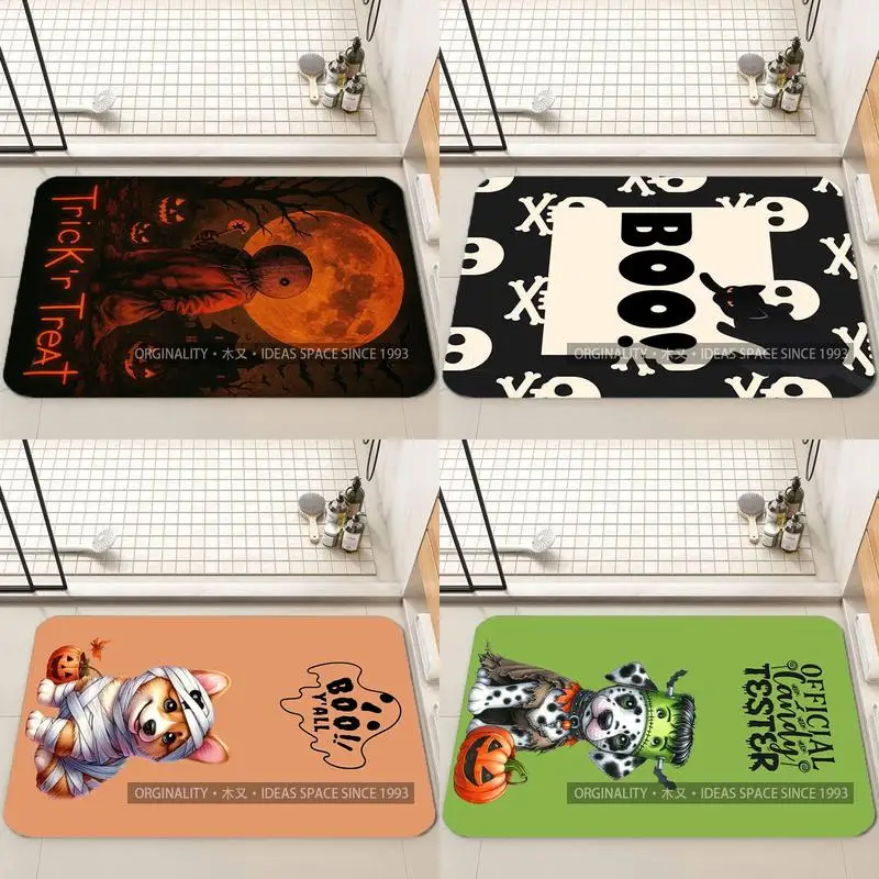 

Halloween Trick'r Treat Mat Living Room Decoration Home Sofa Non-Slip Carpet Study Bedroom Tatami Children'S Soft Floor Mat