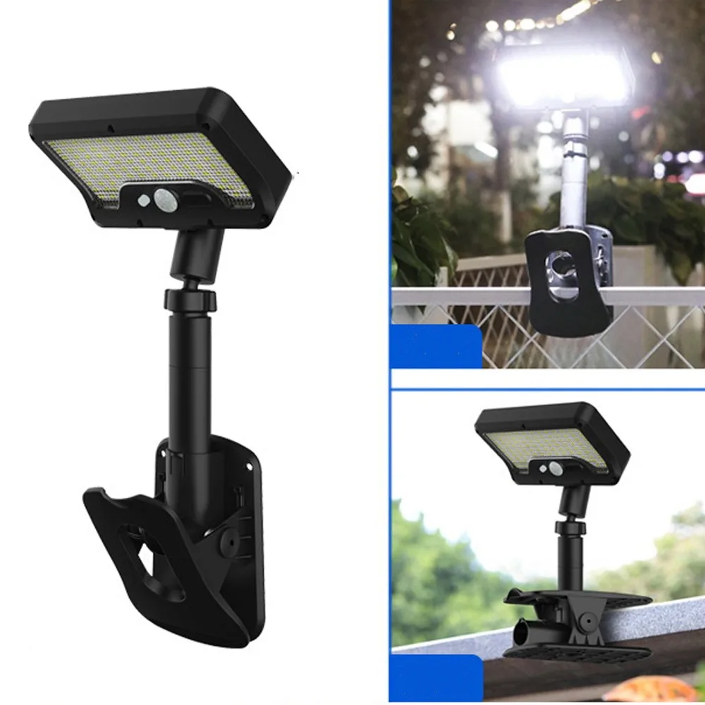 Waterproof Solar Wall Light 92 LED Auto on/Off Garden Street Lights Vertically Adjustable 360° Rotatable LED Induction Lamp