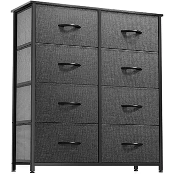 Image Bedroom Organizer Fabric Dresser 8-Drawer Chest Closet Living Room Storage