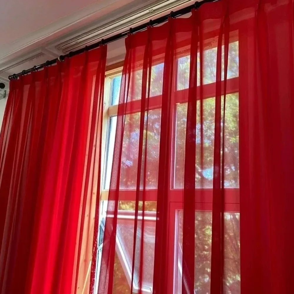 

Custom Size Fashion Luxury European Chiffon Sheer Curtains Sunshade Gray Tulle Curtains for Living Room Thick Organza Drapes