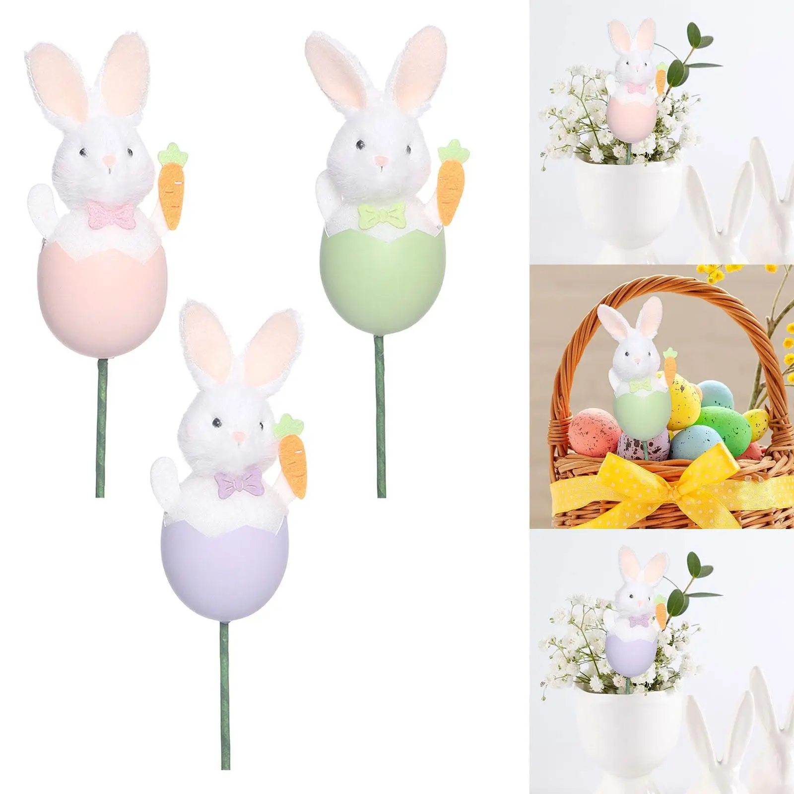 Bunny Doll Pick Festival Layout Party Supplies DIY Bouquet Accessories