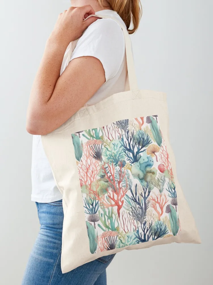 

Beautiful Coral Watercolour Tote Bag tote personalized the Canvas stote