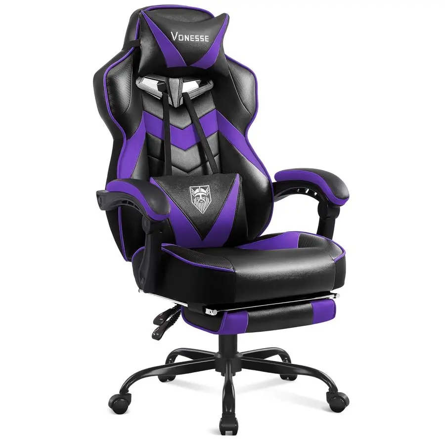 

Gaming Chair, High Back Gaming Chair with Footrest and Massage, Gaming Chairs for Adults with Pocket Spring Cushion