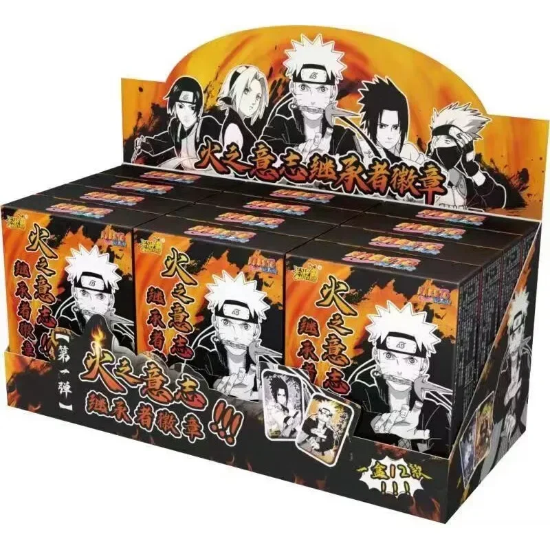 KAYOU Genuine Naruto Box Fire Will Successor Badge BR Card Naruto Hinata Tsunade Sasuke Anime Collection Card Boy Toy Gift