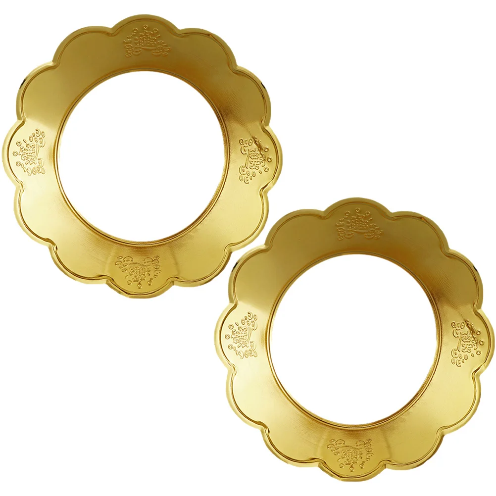 

2Pcs Gold Buddha Incense Burner Cover Metal Ash Tray Stable Vintage Incense Burner Hood Holder for Home Decoration