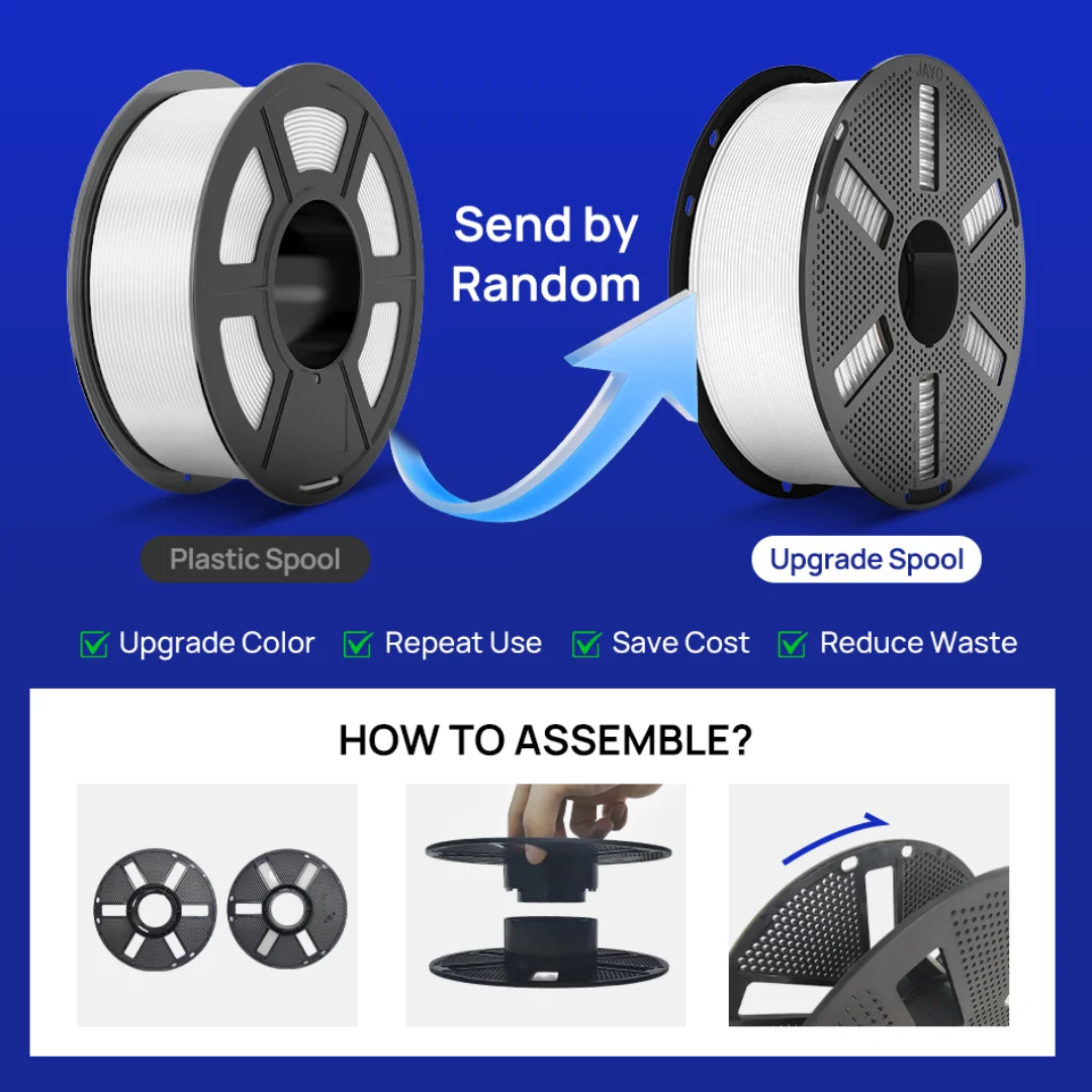 JAYO 3D PETG/PLA/PLA PLUS Printer Transparante Filament 1.75mm Transparency Series & No Bubble non-toxic 3D Printing Materials