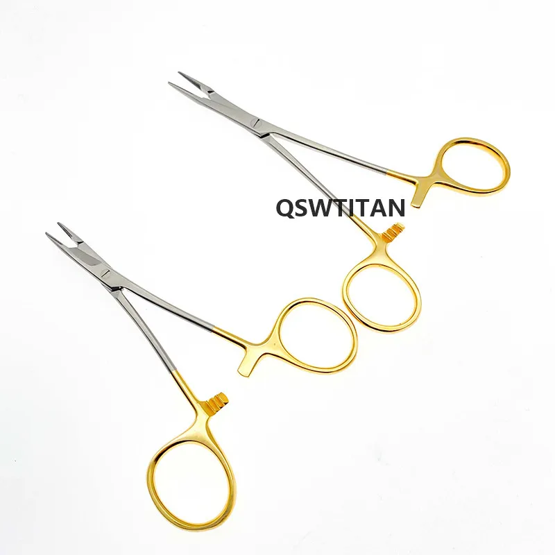 Stainless steel Needle clamp Straight tip pliers Surgical forceps Pet Veterinary  Surgical Instruments Needle Holder