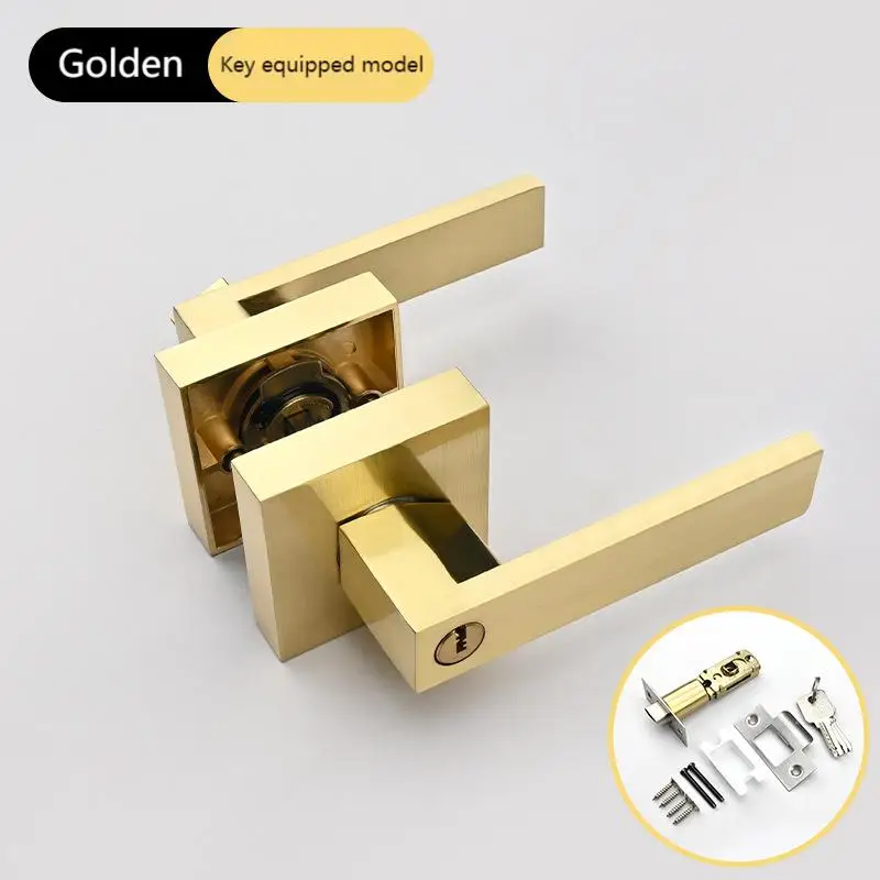 Replace the Spherical Lock Bedroom Three Bar Handle Lock Room Door Lock with Handle Household Universal Circular Lock