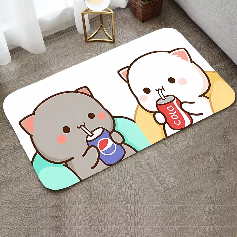 Home Decoration Peach Mochi Rug for Bedroom Mats Custom Non-slip Kitchen Mat Rugs Children Room Mat Welcome Deal Entrance Carpet