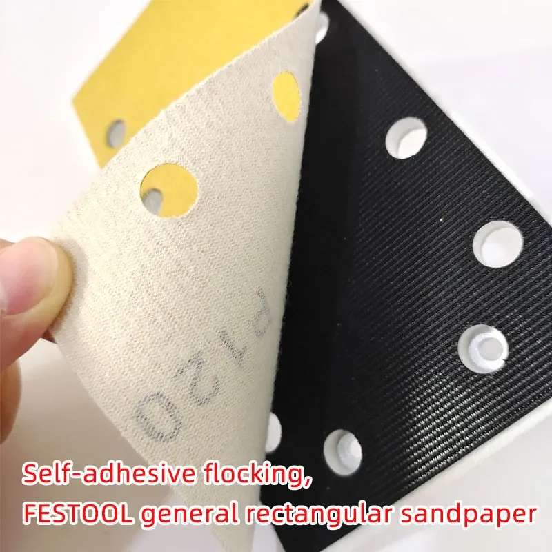 

Dry Sandpaper 95*180mm for FESTOOL Sander Flocking Sanding Putty Sandpaper Machine General 4+4Holes
