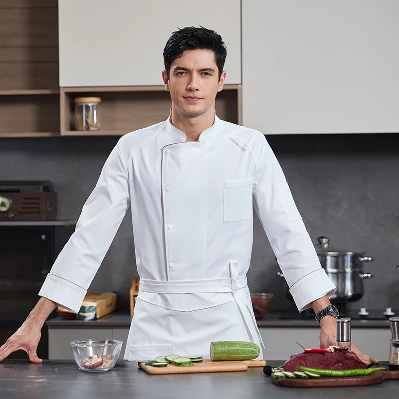 Food Service Kitchen Pro Cooking Costume Pizzaiolo Chef Uniform Restaurant Cook Jackets Bakery Cafe Waiter Waitress Work Shirts