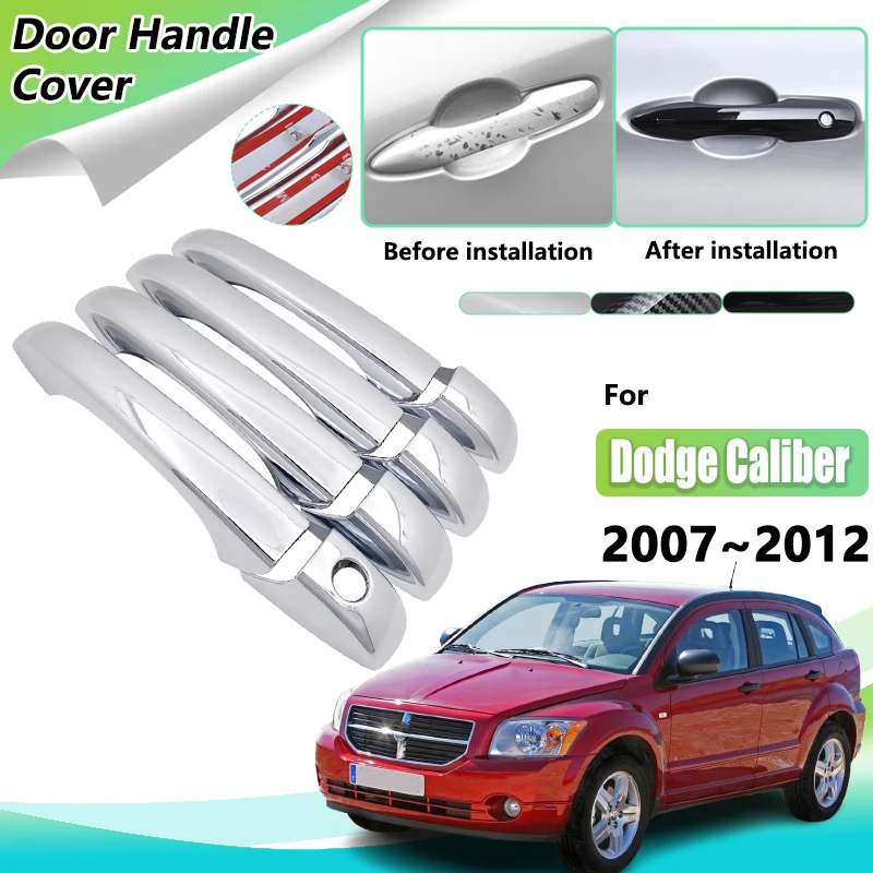 Chrome Door Handle for Dodge Caliber 2007 2008 2009 2010 2011 2012 Auto Replacement Part Cover Car Replacement Car Accessories