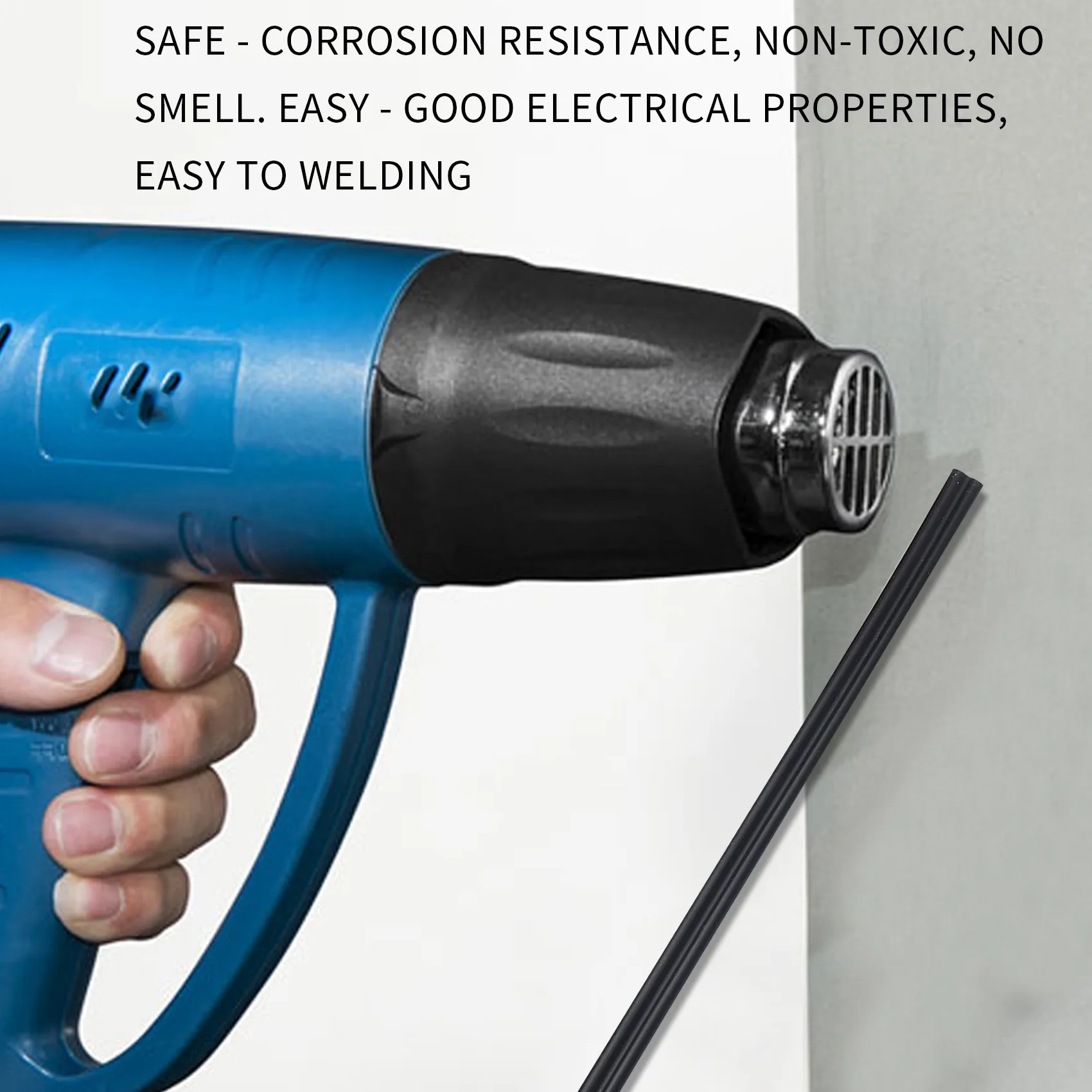 ABAH-50PCS Plastic Welding Rods - PP/PVC/PE Plastic Welder Rods For Hot Air Tools 10 Inch (Each Color 10PCS)