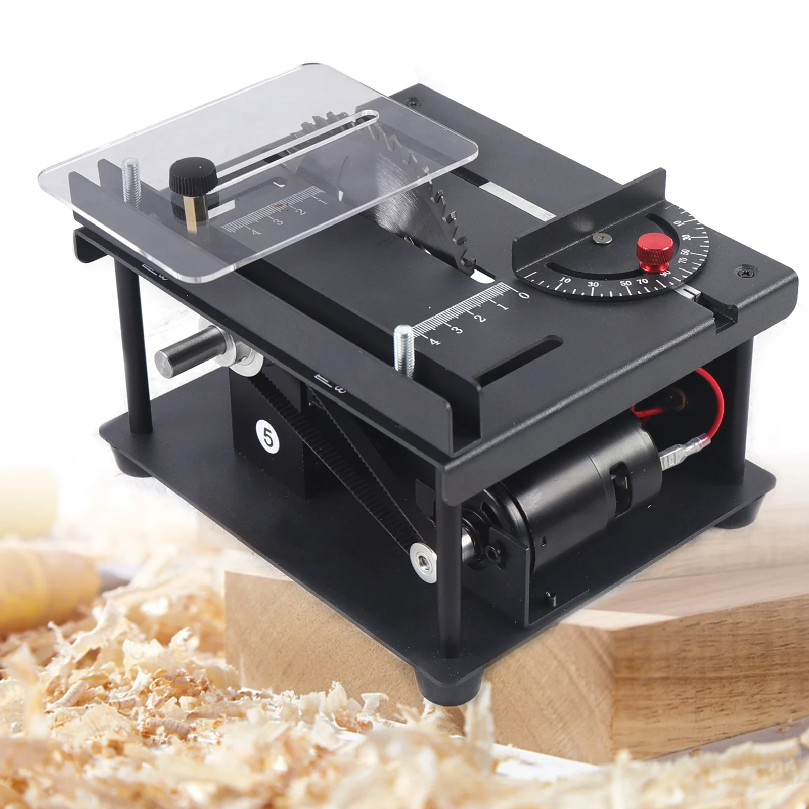 Mini Sliding Table Saw Woodworking DIY Hobby Model Cutting Tool Machine Household for Wood Carpentry