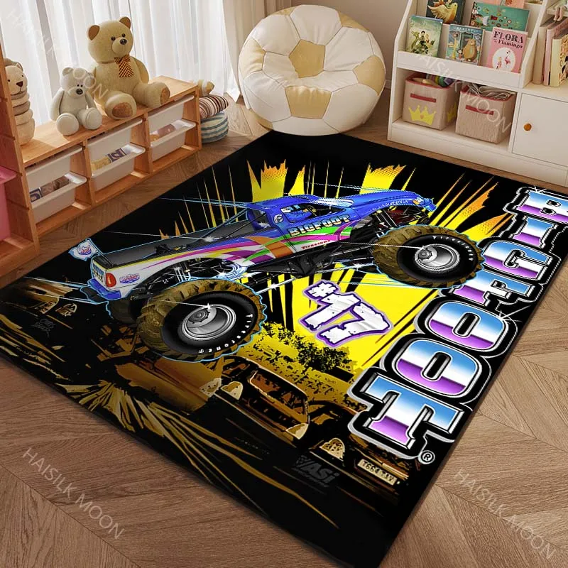 Big Wheels Monster Truck 4X4 Pattern Rug Carpets for Bedroom Living Room Mat Creative Door Mat Dressing Room Rugs Luxury Gifts view 6