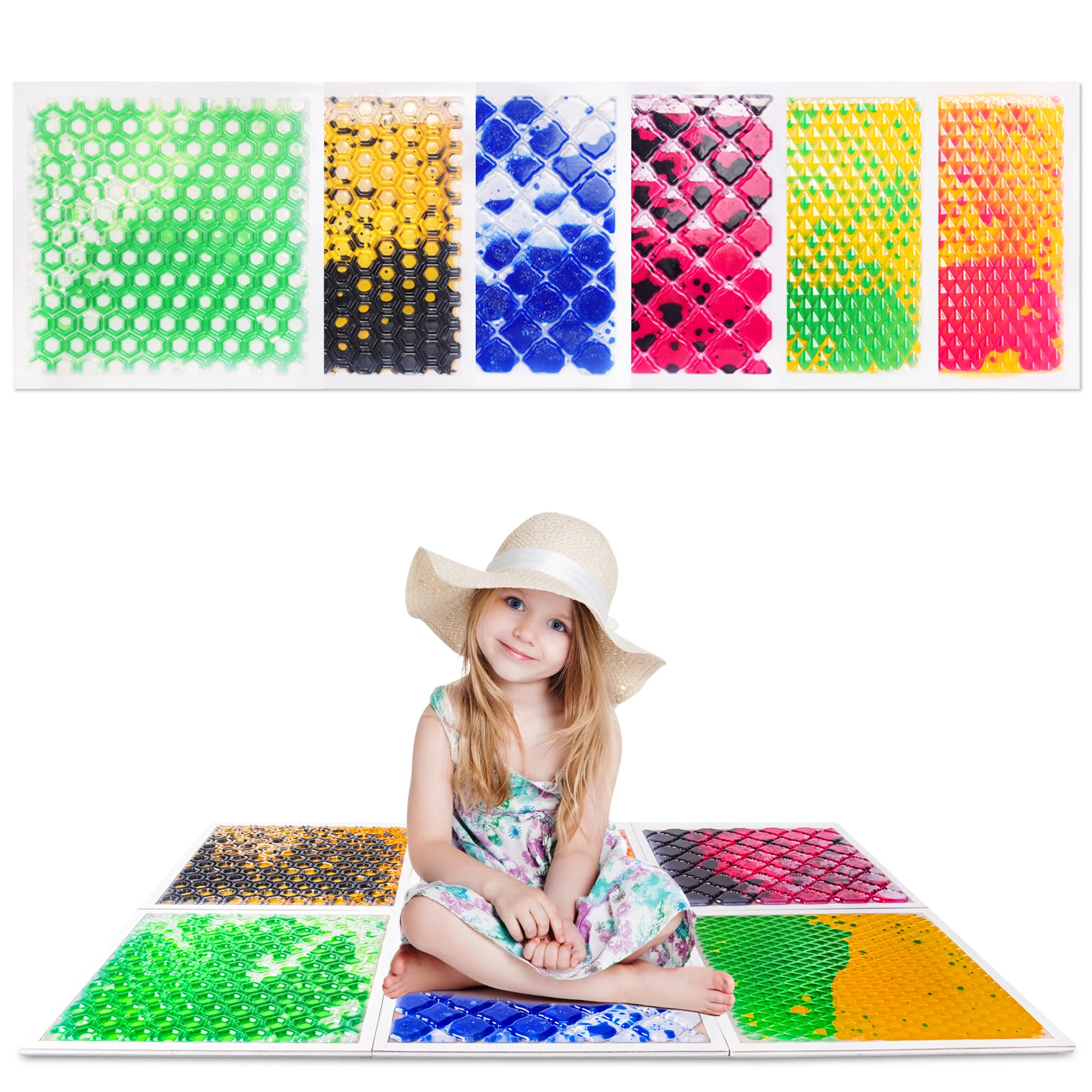 

Indoor Adventure Fun Texture Sensory Squares Floor Kids Zone Sensory Floor Mat Liquid Preschoolers Liquid Floor Tile Sensory