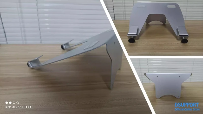 Suporte de laptop com mola mecânica, suporte de parede para laptop e monitor de alumínio