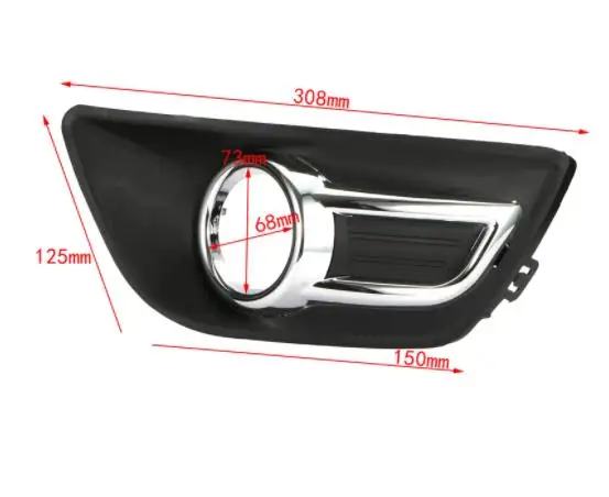 Left Right Chrome Front Bumper Fog Lamp Light Cover Fog Light Cover Fits Citroen C4  2008 2009 2010 2011