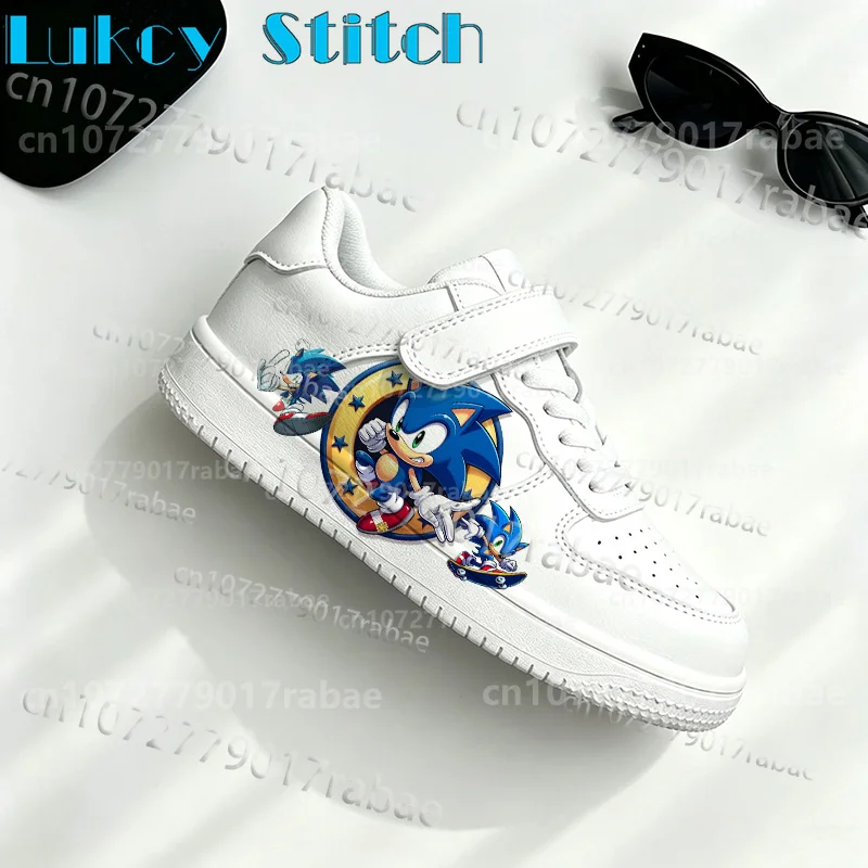 New S-Sonics Design Toddler Kids White Simple Soft Sports Shoes Boys Girls Parity Comfortable Minimalist Trendy Activities Shoes - view 3