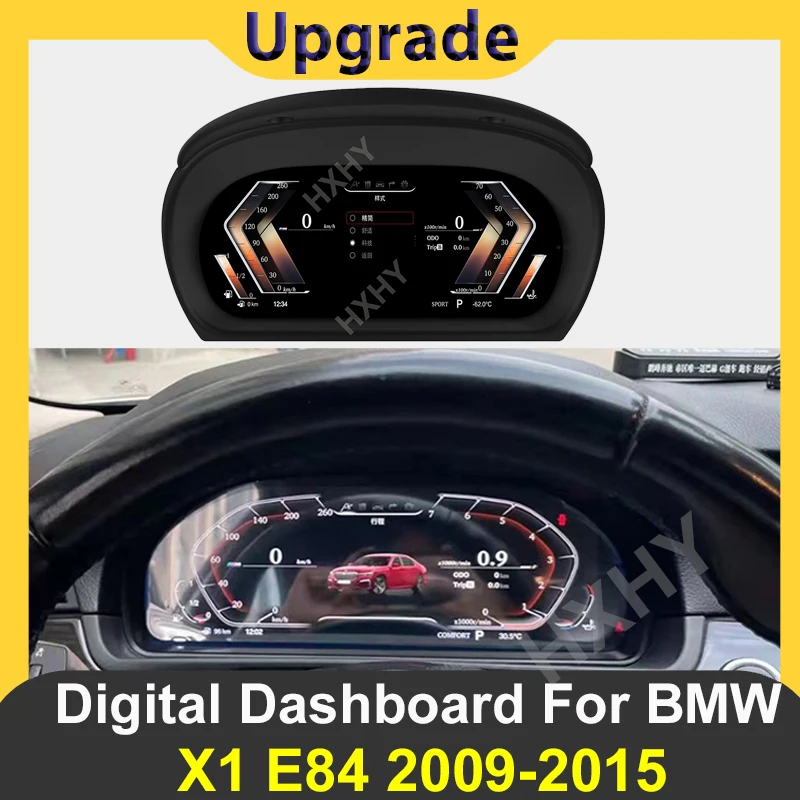 

2024 Latest Original Car Digital Cluster Instrument for BMW X1 E84 2009-2015 LCD Speedmeters Dashboard Player