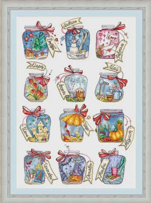 MM Mouse avatar Counted Cross Stitch Kit Cross stitch RS cotton with cross stitch December bottles