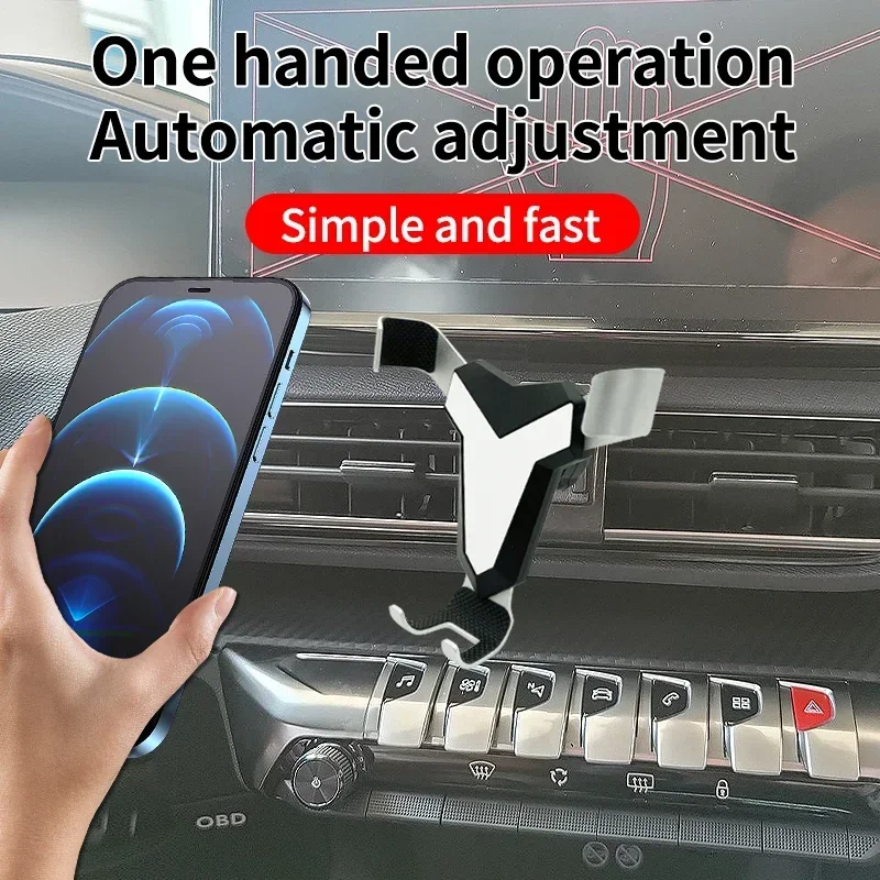 Phone Holder For Peugeot 5008 2017-2019 2020 2021 2022 2023 Air Vent Mount Mobile Support GPS Stand Bracket Car Accessories