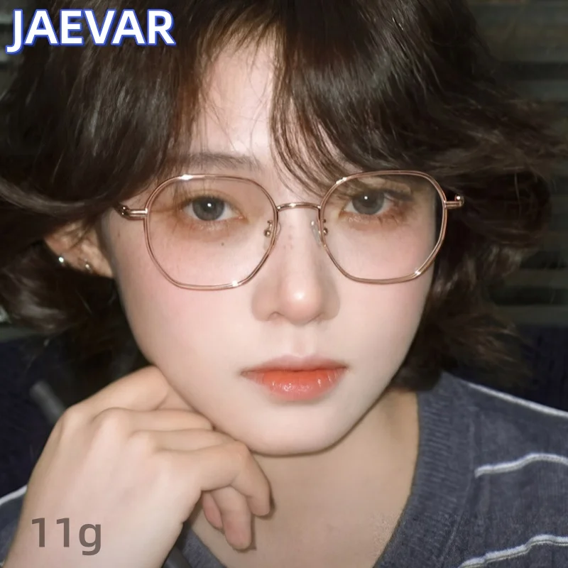 jaevar-新作-女性用-多角形フレーム-レトロ調-ブルーライトカット-小さめフレーム-クラシック-ファッション-ブルーライトカット-フラットメガネ-26036