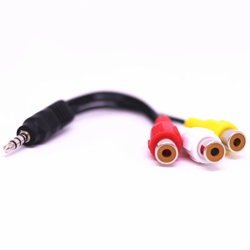 DC3.5MM To Jack 3 RCA Cable Video Component AV Adapter Cable For TCL TV Red White And Yellow Female