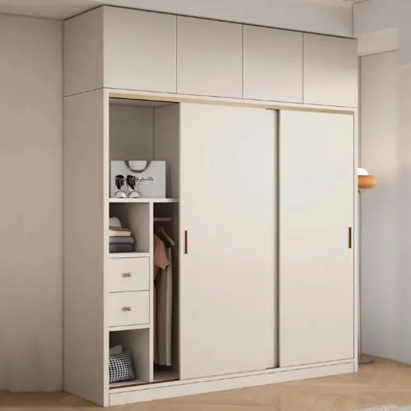 Sliding Doors Bedroom Wardrobe Luxury Wooden New White Organizer Wardrobe Storage Drawers Ropero Armable De Ropa Room Furniture