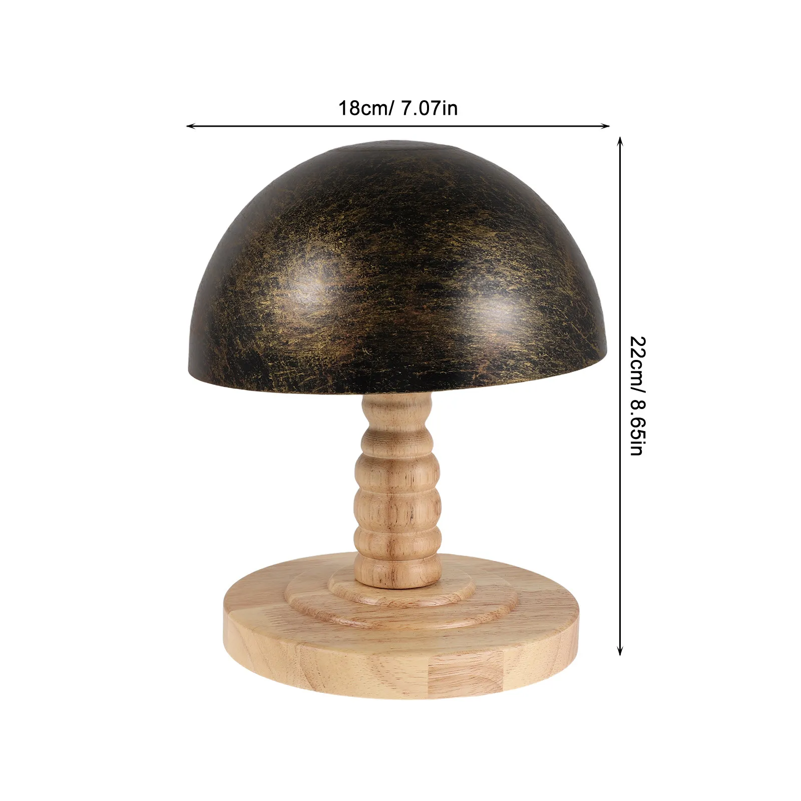 Wood Hat Display Stand Rustic Tabletop Rack Holder Organizer for Baseball Caps Wigs Helmets Retail Home
