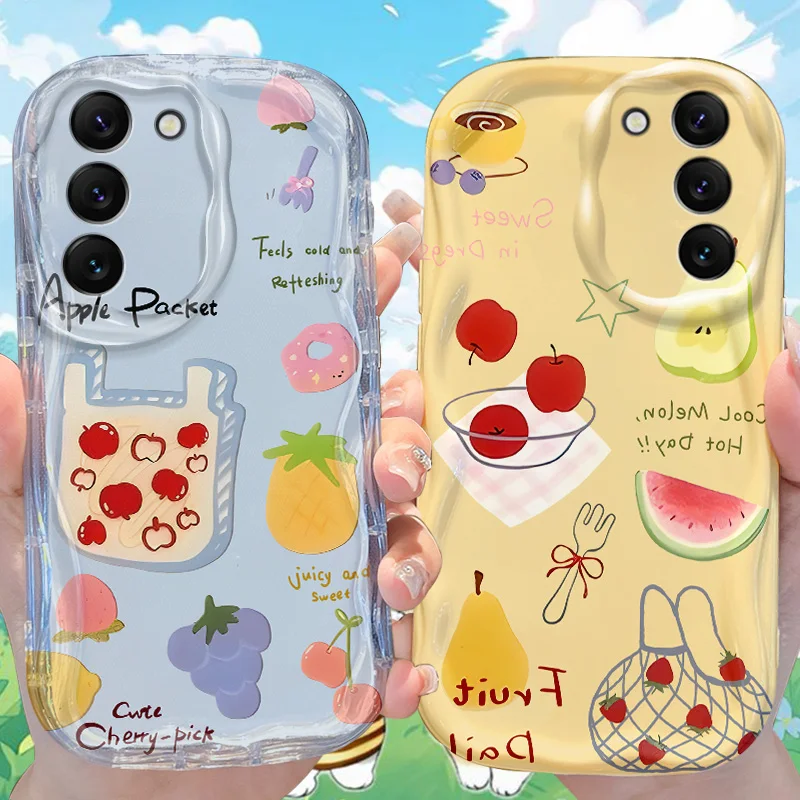 Fruit Bag Doodle Case for Samsung Galaxy A53 A50 A50S A36 A35 A34 A32 A30 A26 A25 A24 A20 A16 A15 A06 A05S A05 M55 M54 5G Cover