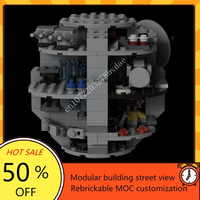 455PCS Micro Frog Sun Destroyer Space War Military MOC SpaceShip Battle Model Custom Puzzle DIY Education AssemblyModel Toy Gift