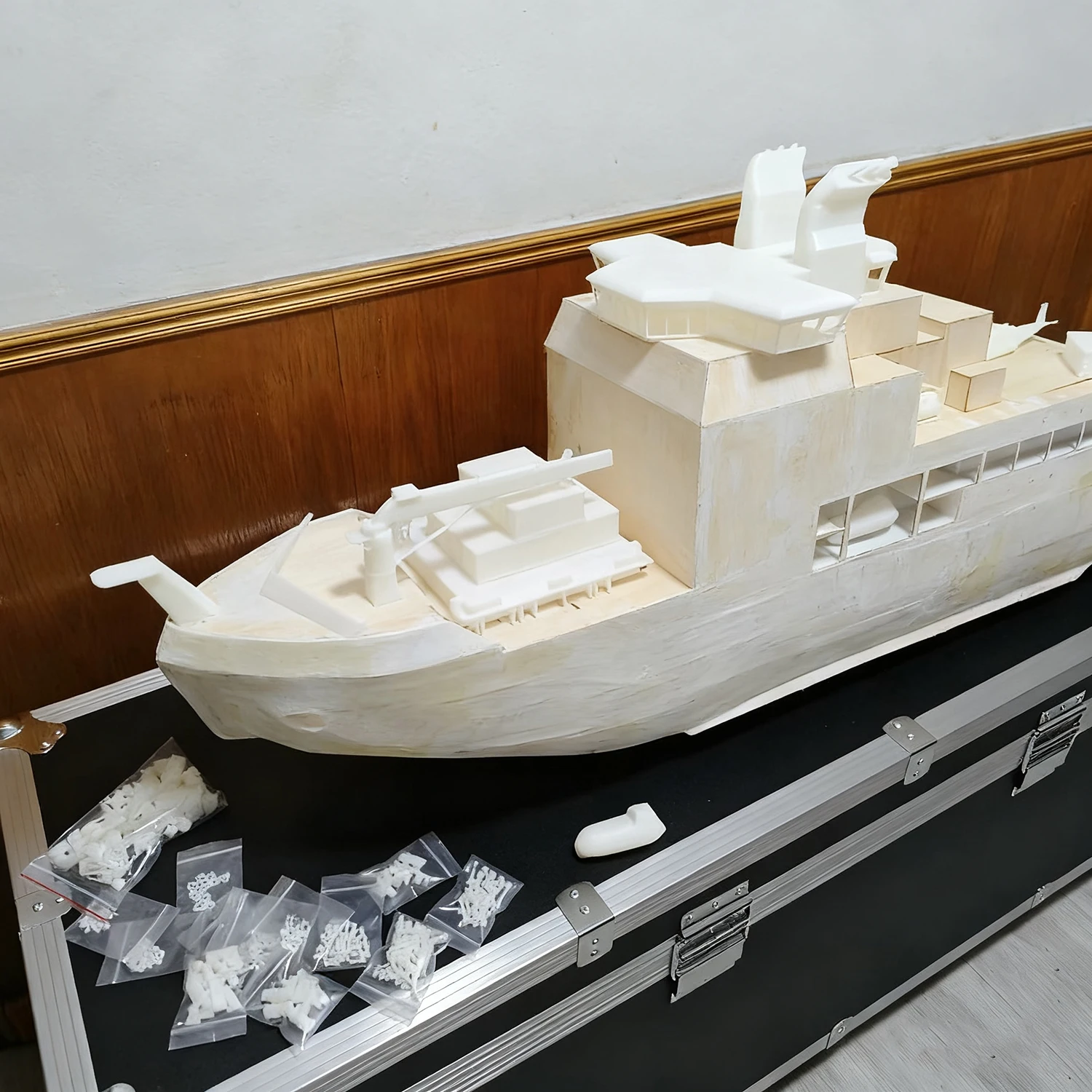 1/100 RC السفن 120 سنتيمتر شيو لونغ II قارب التحكم عن بعد خشبية بدن جزيرة FDM مطبوعة الأجزاء الهيكلية RC السفن أطقم منمذجة لعبة السفينة